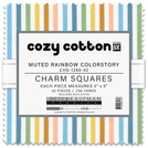 Cozy Cotton by Studio RK - Muted Rainbow Colorstory Charm Square