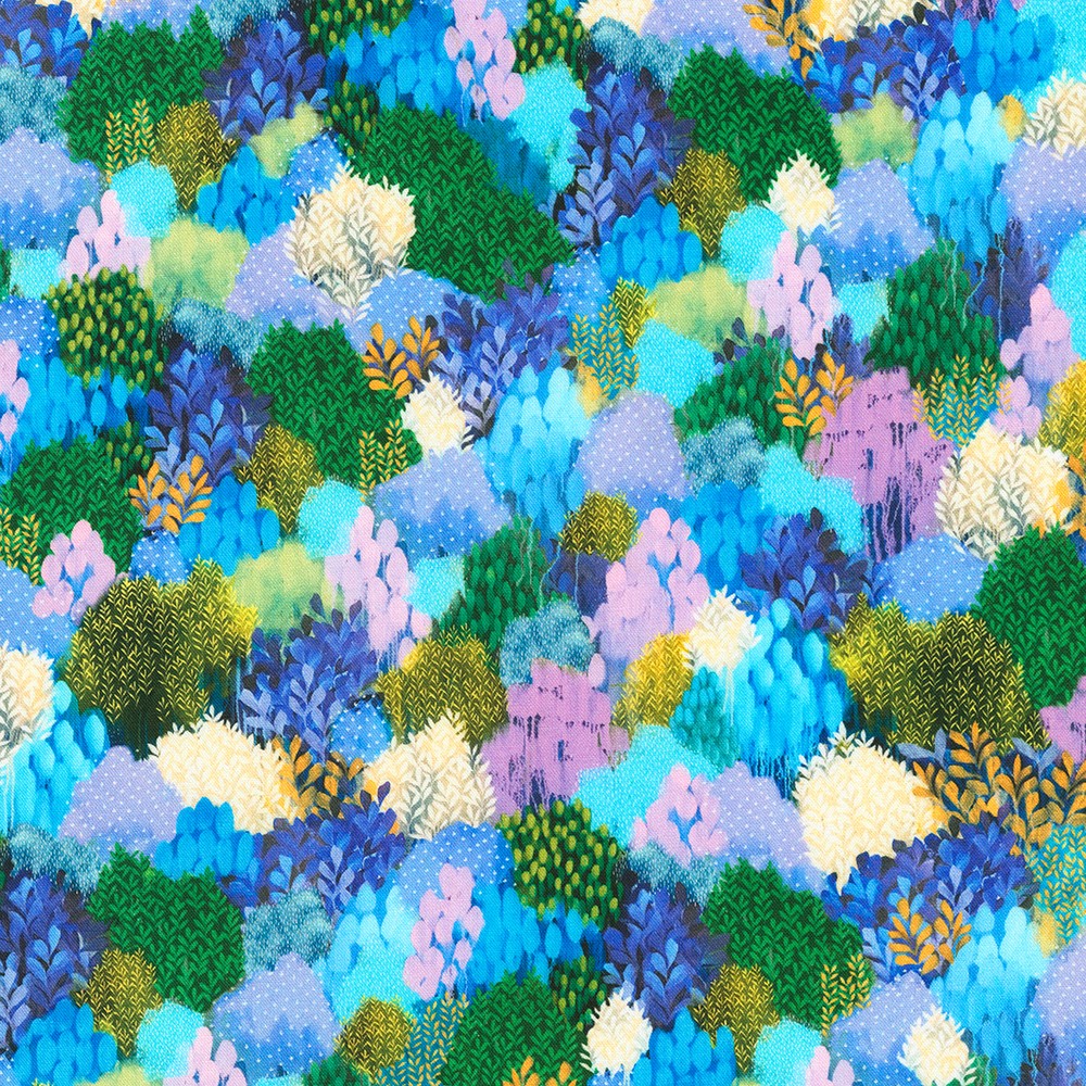 Painterly Trees fabric
