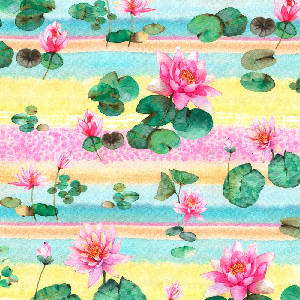 Lotus and Koi fabric