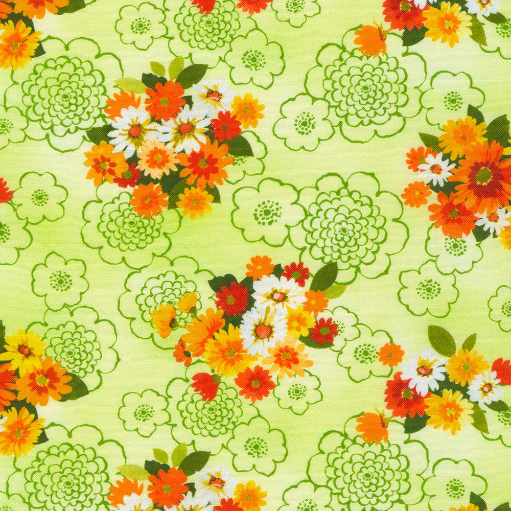 Flowerhouse: Cascading Flowers fabric