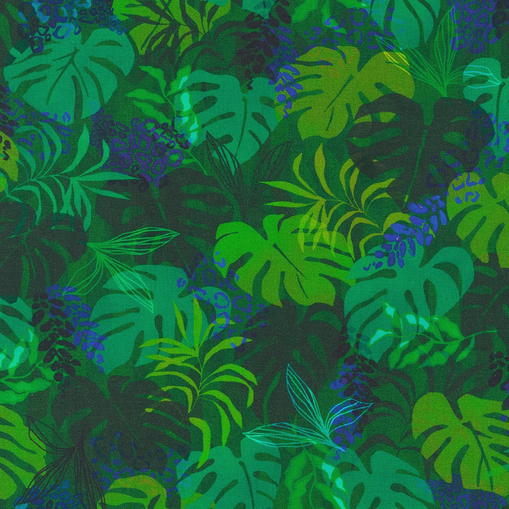 Midnight in the Jungle fabric