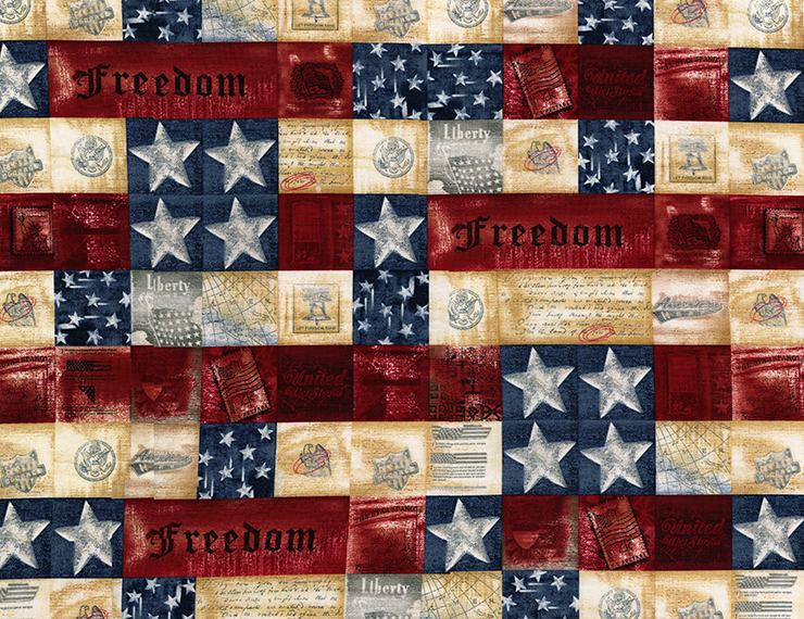 Robert Kaufman Fabrics America The Beautiful Patriotic Novelty Print