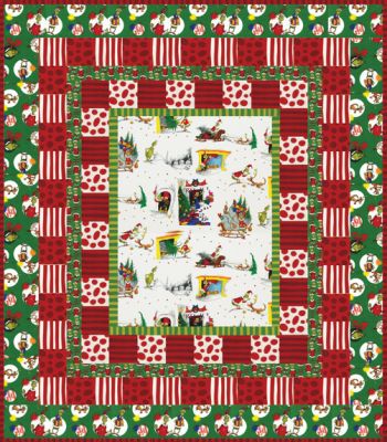 Cozy Grinchmas flannel quilt kit