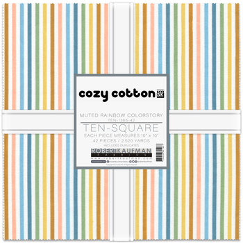 Cozy Cotton by Studio RK - Muted Rainbow Colorstory Ten Square