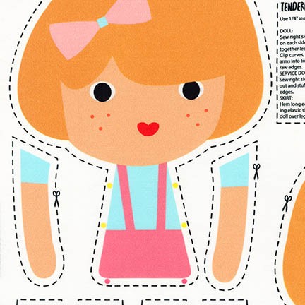 Girl Friends Doll Panel fabric