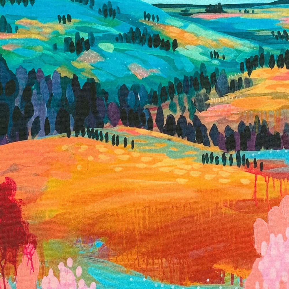 Painterly Trees fabric