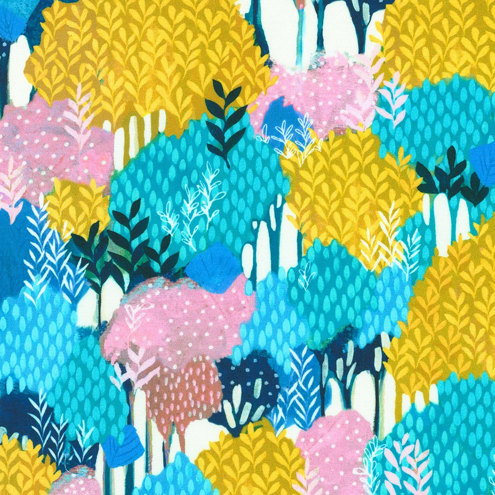 Painterly Trees fabric