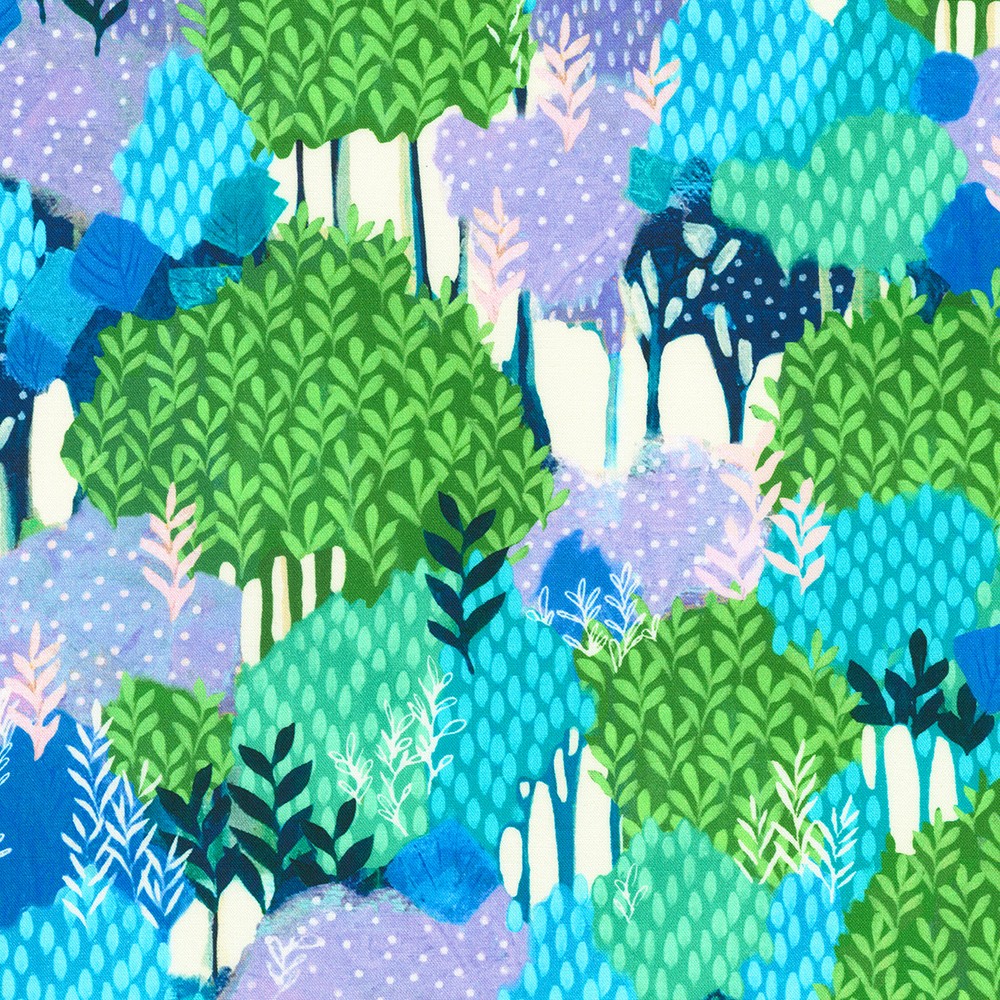 Painterly Trees fabric