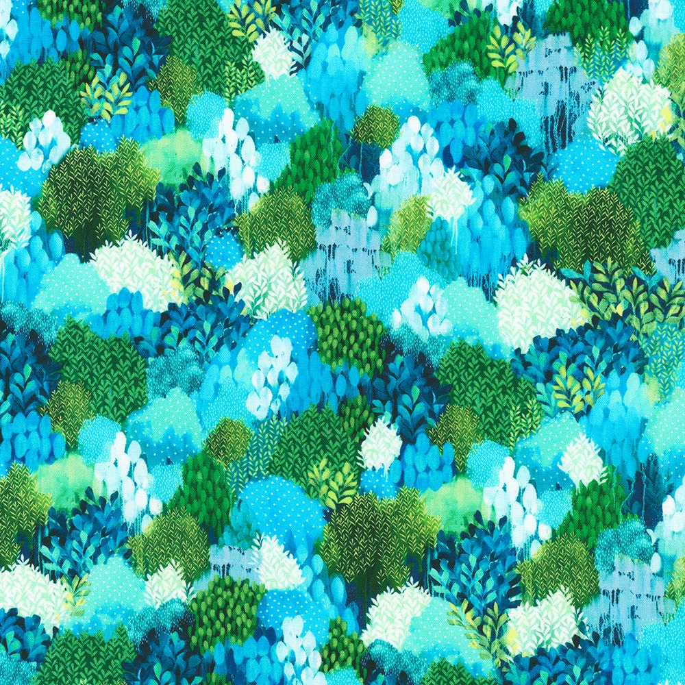 Painterly Trees fabric