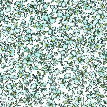 Wishwell: Nature's Notebook Lawns fabric