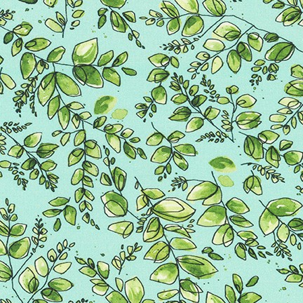 Wishwell: Nature's Notebook Lawns fabric