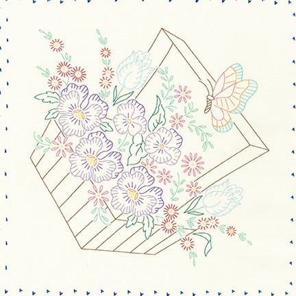 Baskets of Blooms fabric