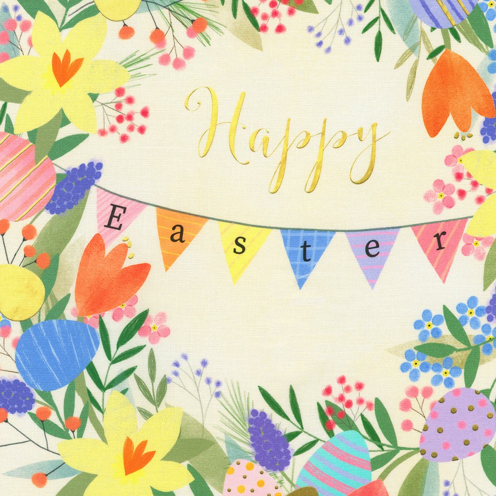 Happy Easter fabric