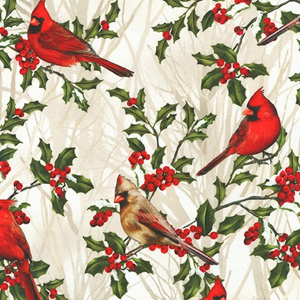 Winter Visitors fabric