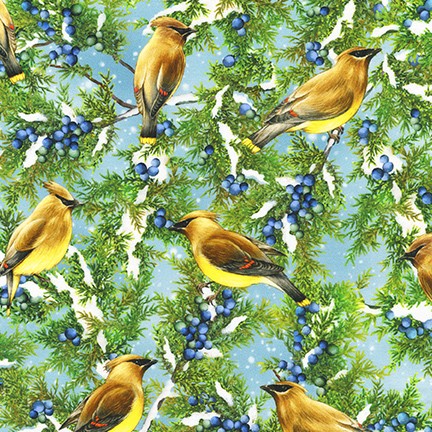 Winter Visitors fabric