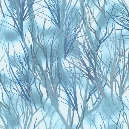 Winter Visitors fabric