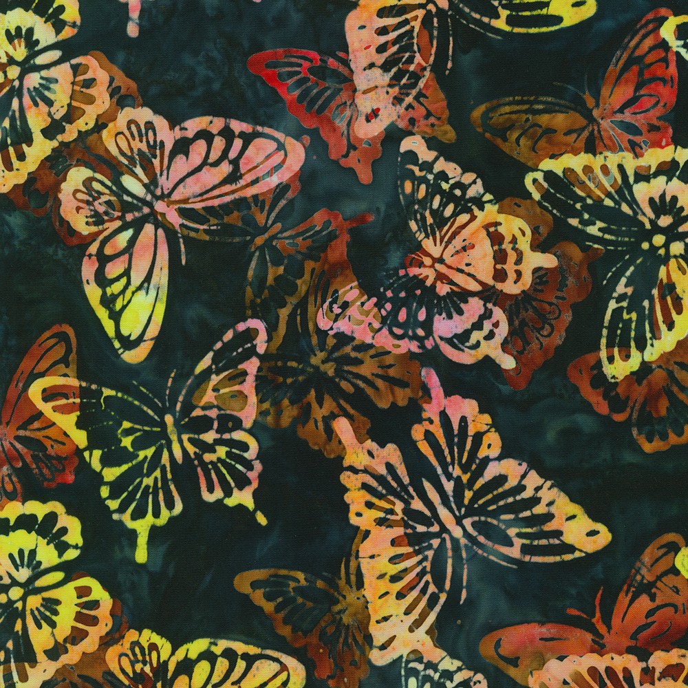 Artisan Batiks: Butterfly Habitat fabric