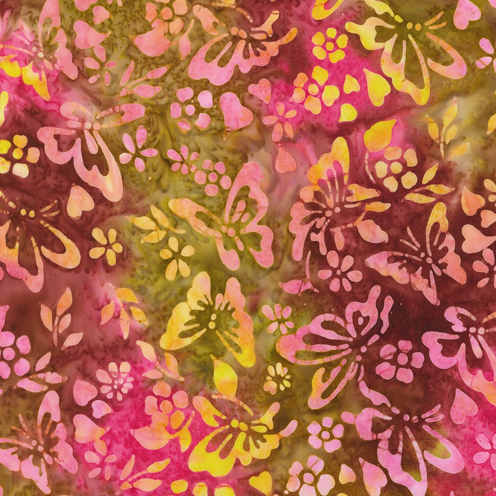 Artisan Batiks: Butterfly Habitat fabric