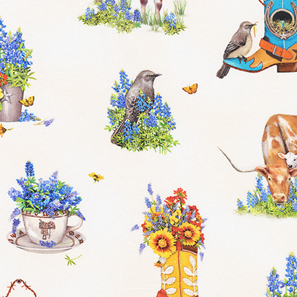 Texas In Bloom fabric