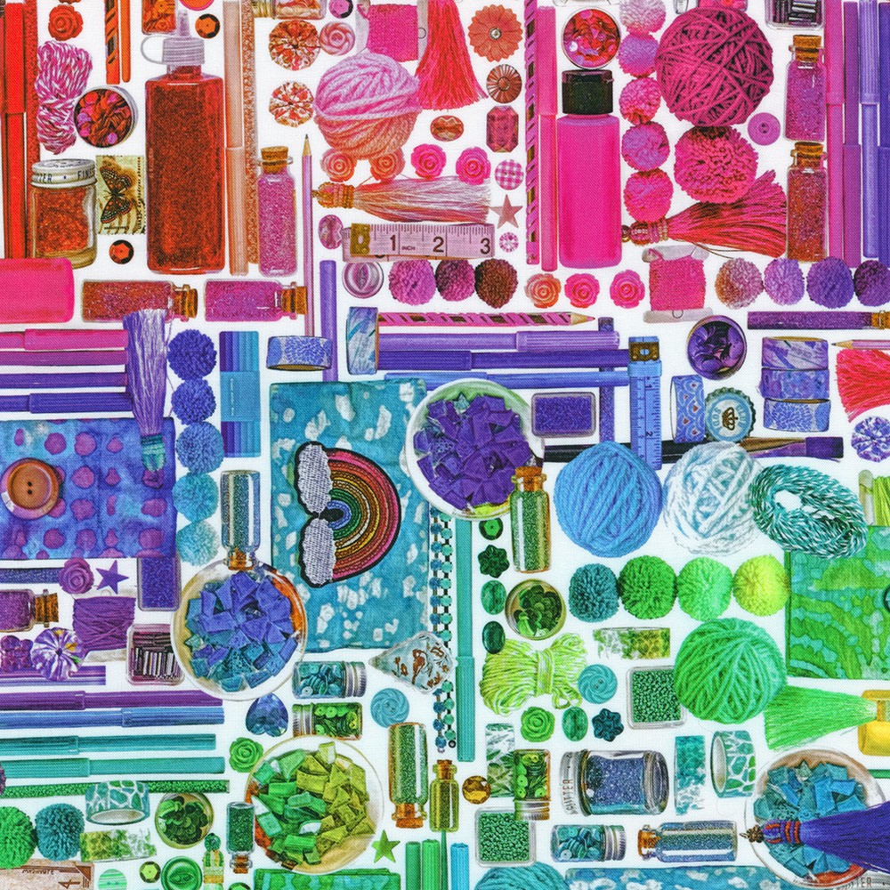 Rainbow Crafter's Stash fabric