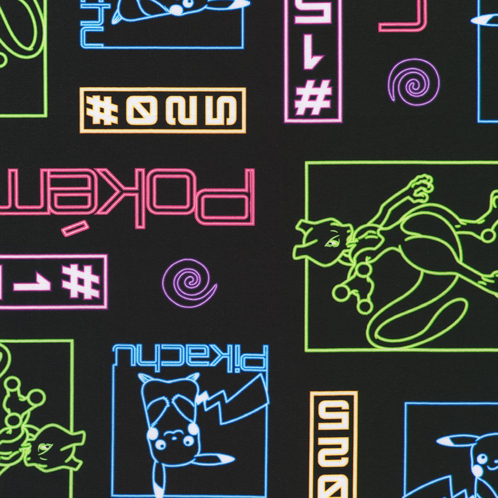 Pokemon Neon Lights fabric