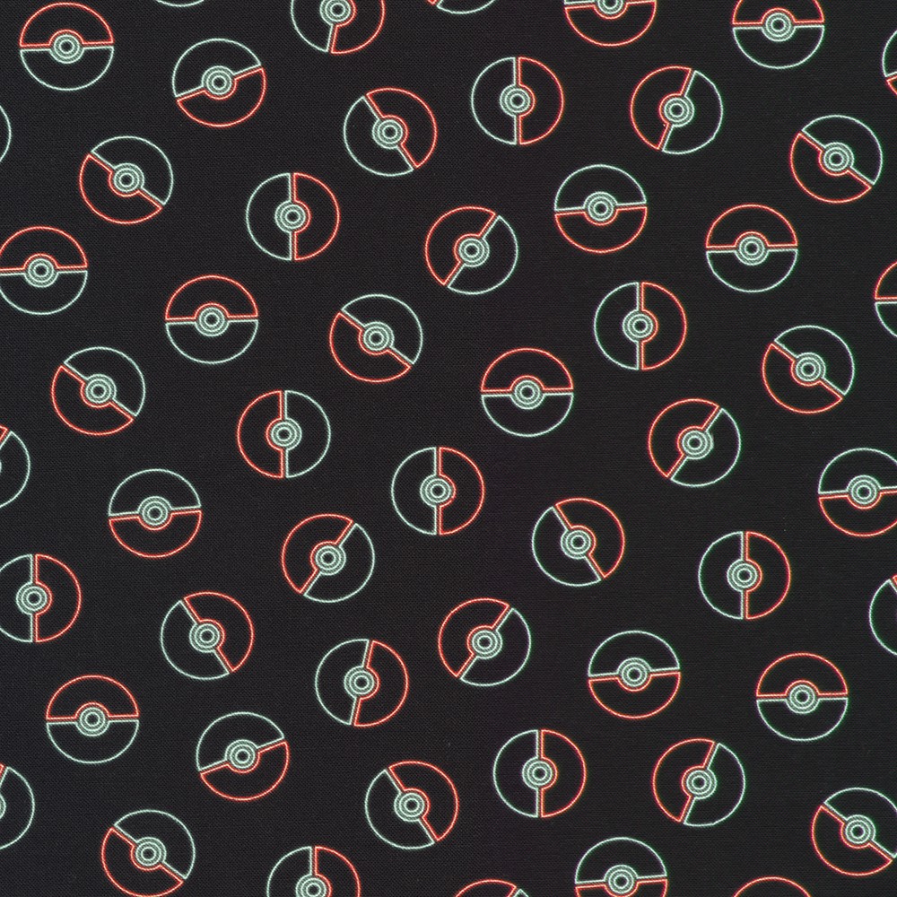 Pokemon Neon Lights fabric