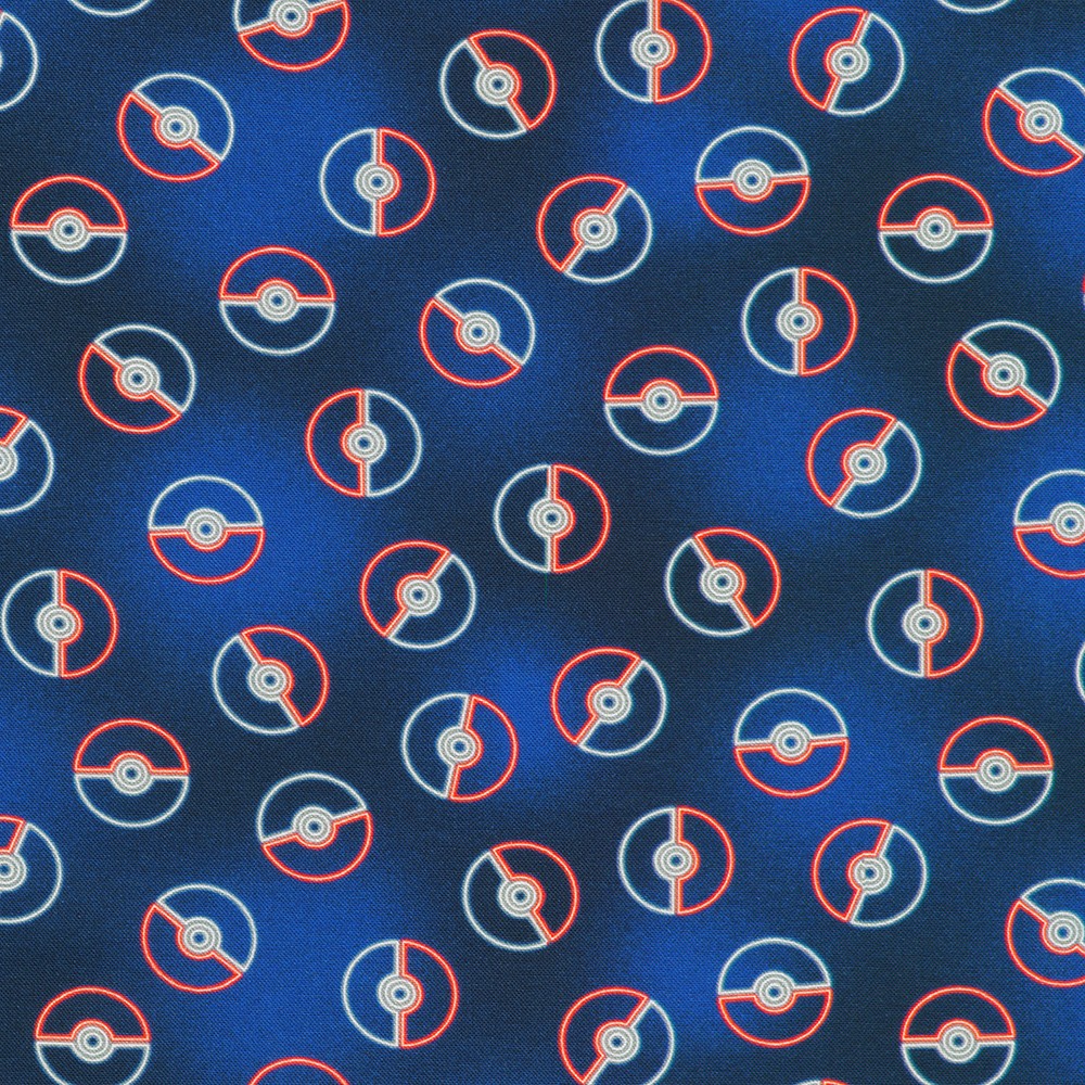 Pokemon Neon Lights fabric