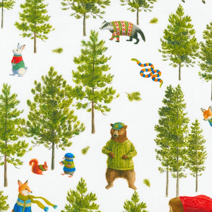 Santa's Woodland Walk fabric