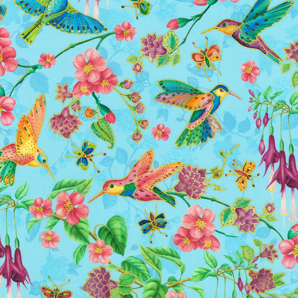 Parvaneh's Hummingbirds fabric