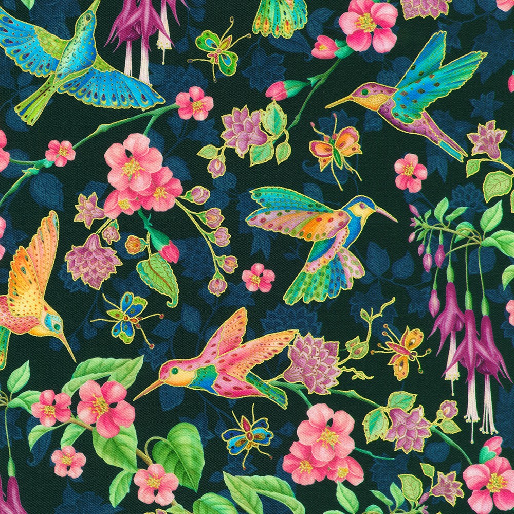 Parvaneh's Hummingbirds fabric