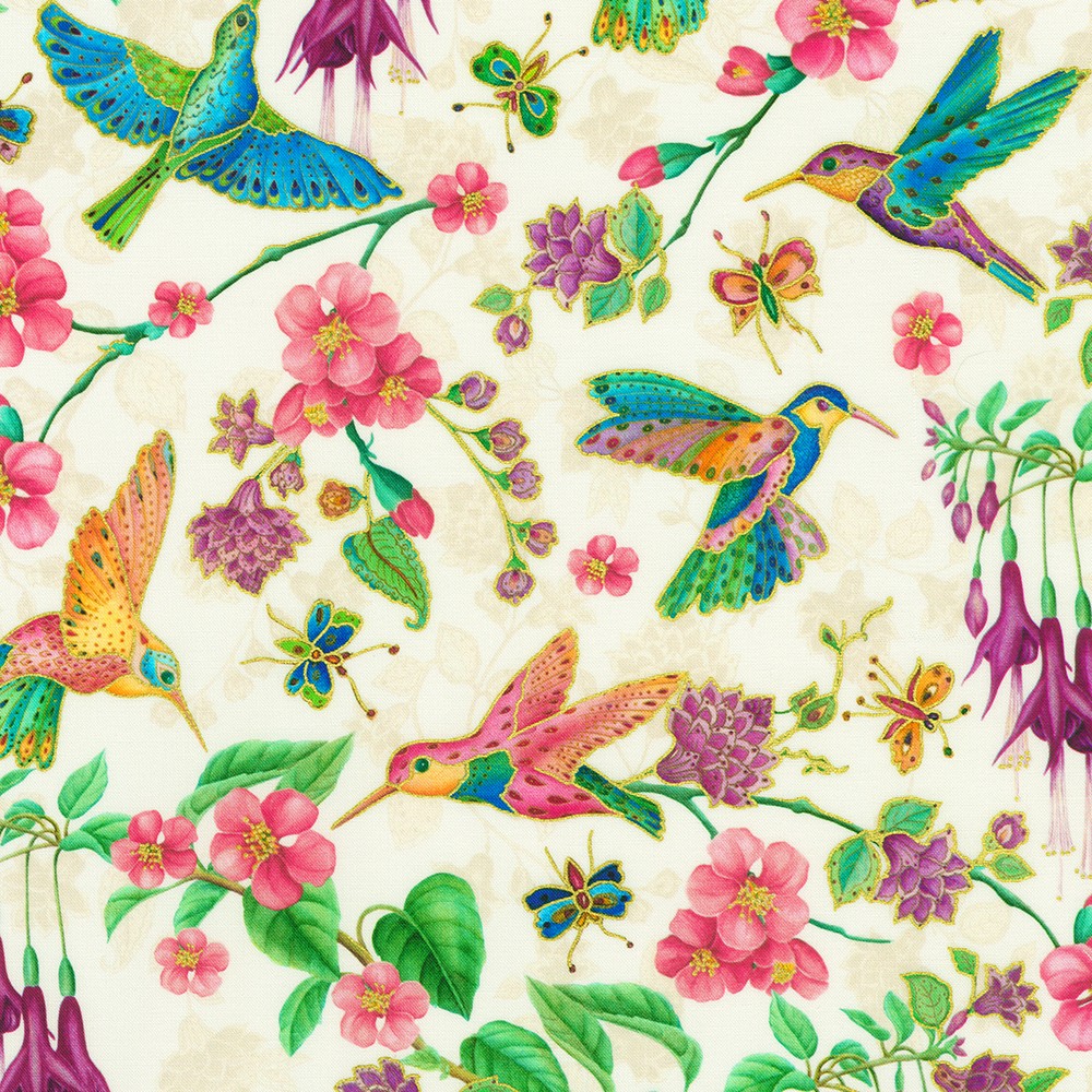 Parvaneh's Hummingbirds fabric