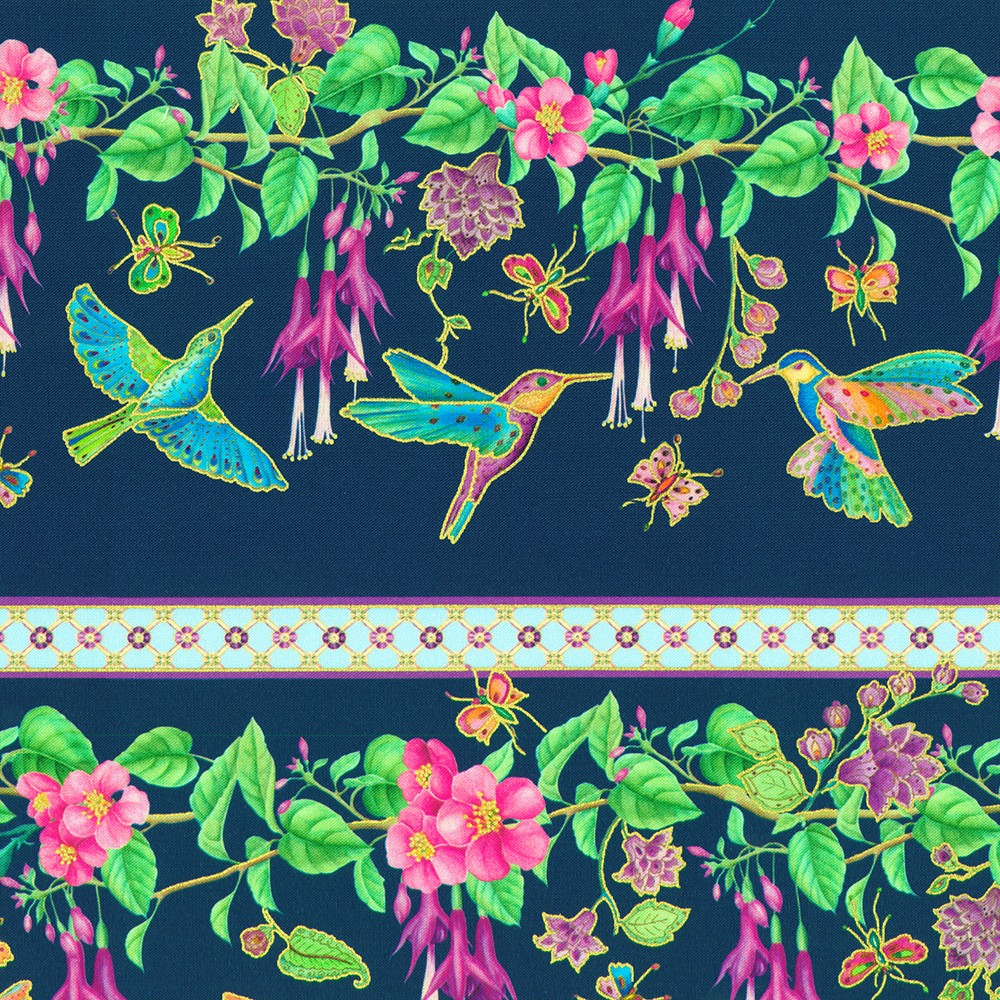 Parvaneh's Hummingbirds fabric