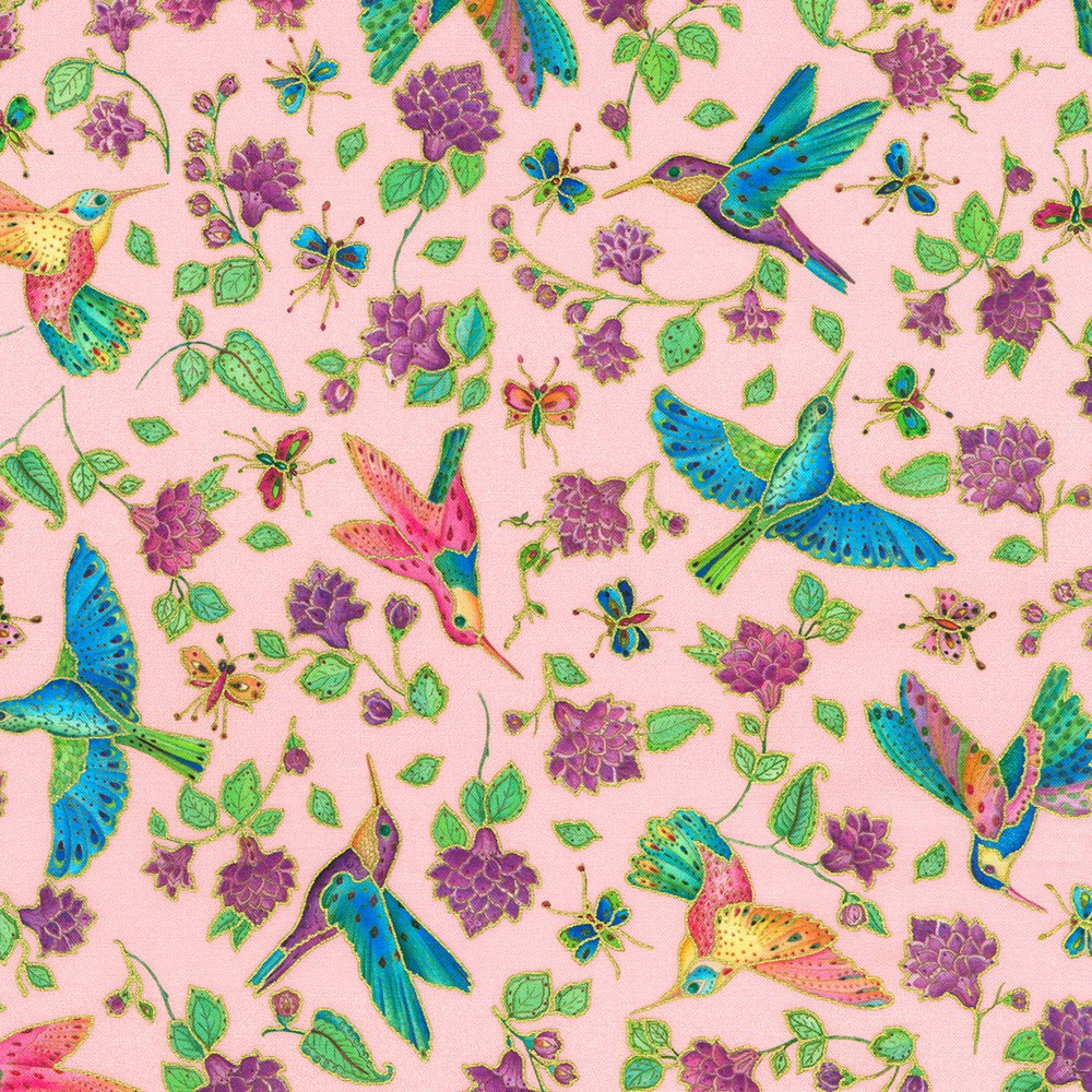 Parvaneh's Hummingbirds fabric