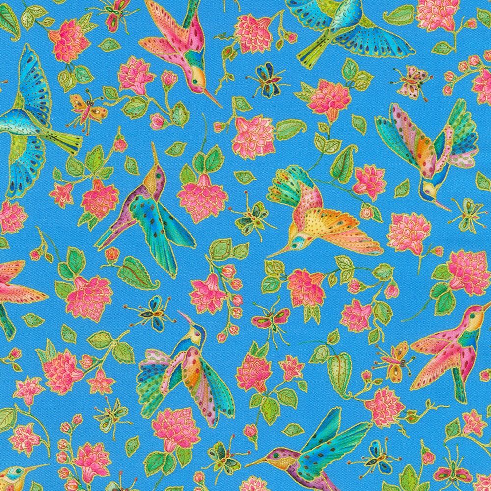 Parvaneh's Hummingbirds fabric