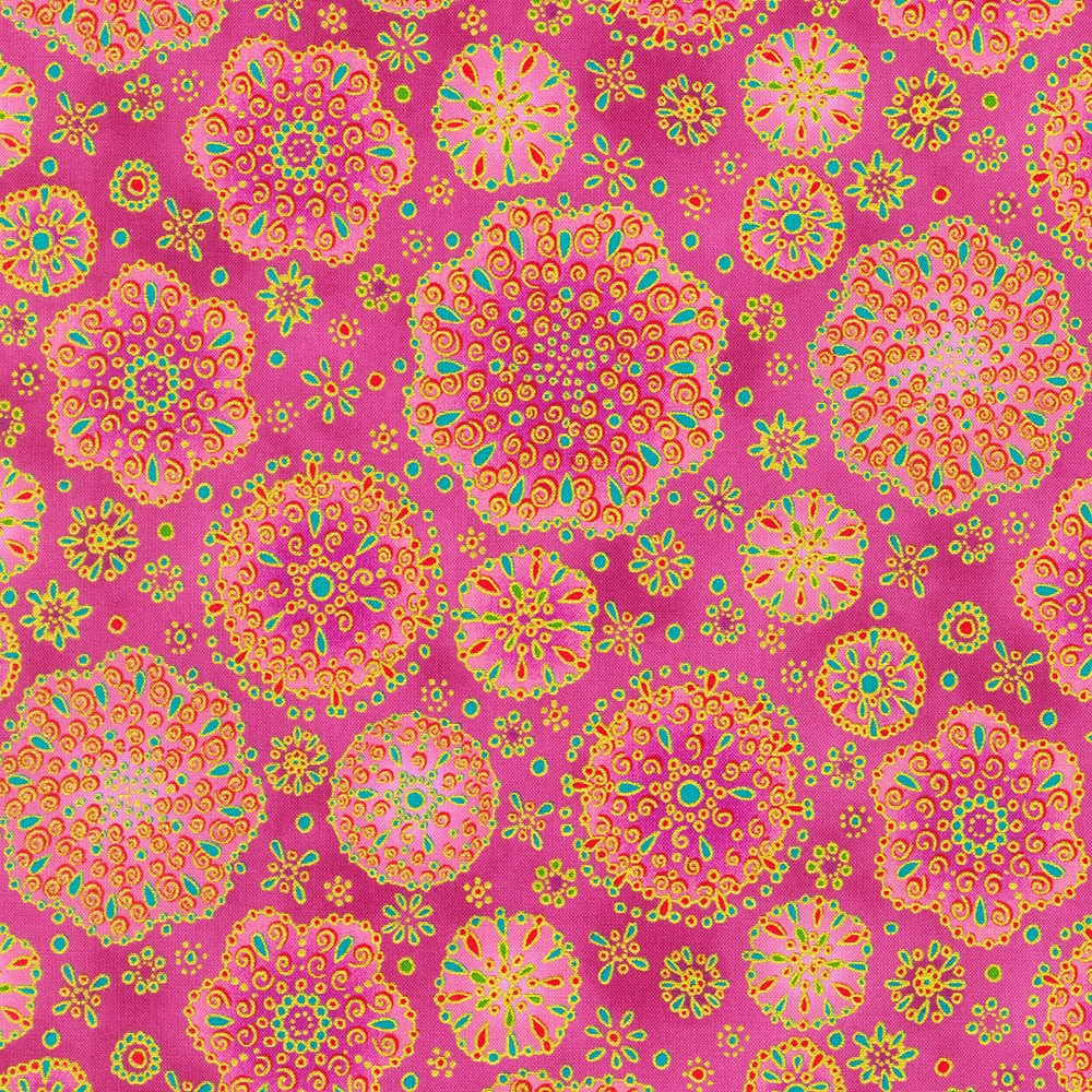 Jeweled Leaves fabric