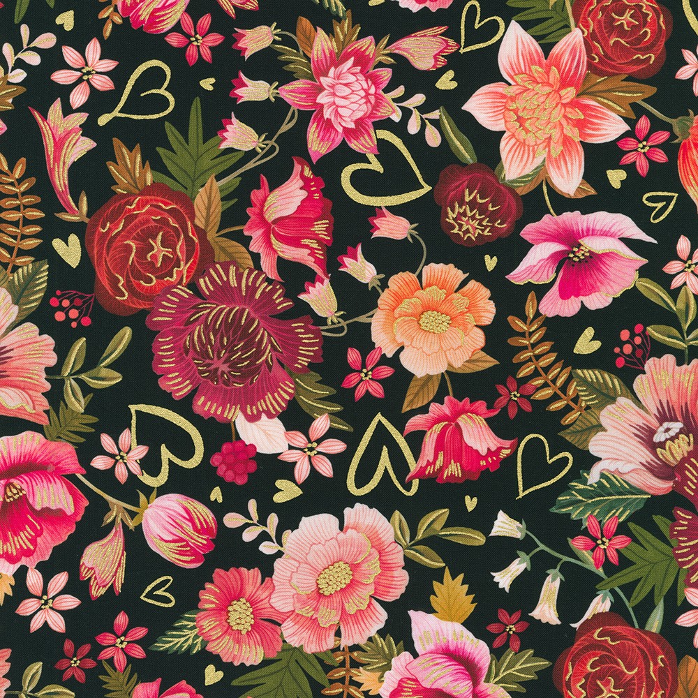 Hearts in Bloom fabric