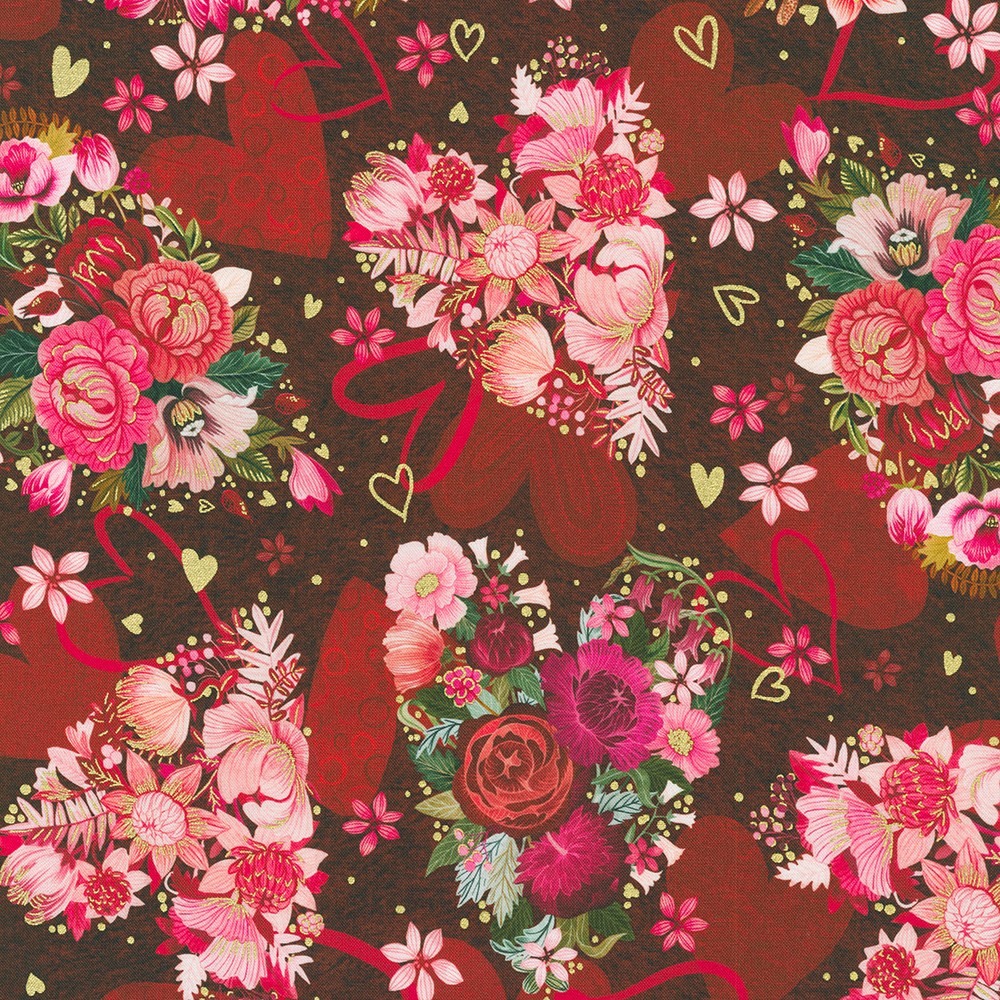 Hearts in Bloom fabric