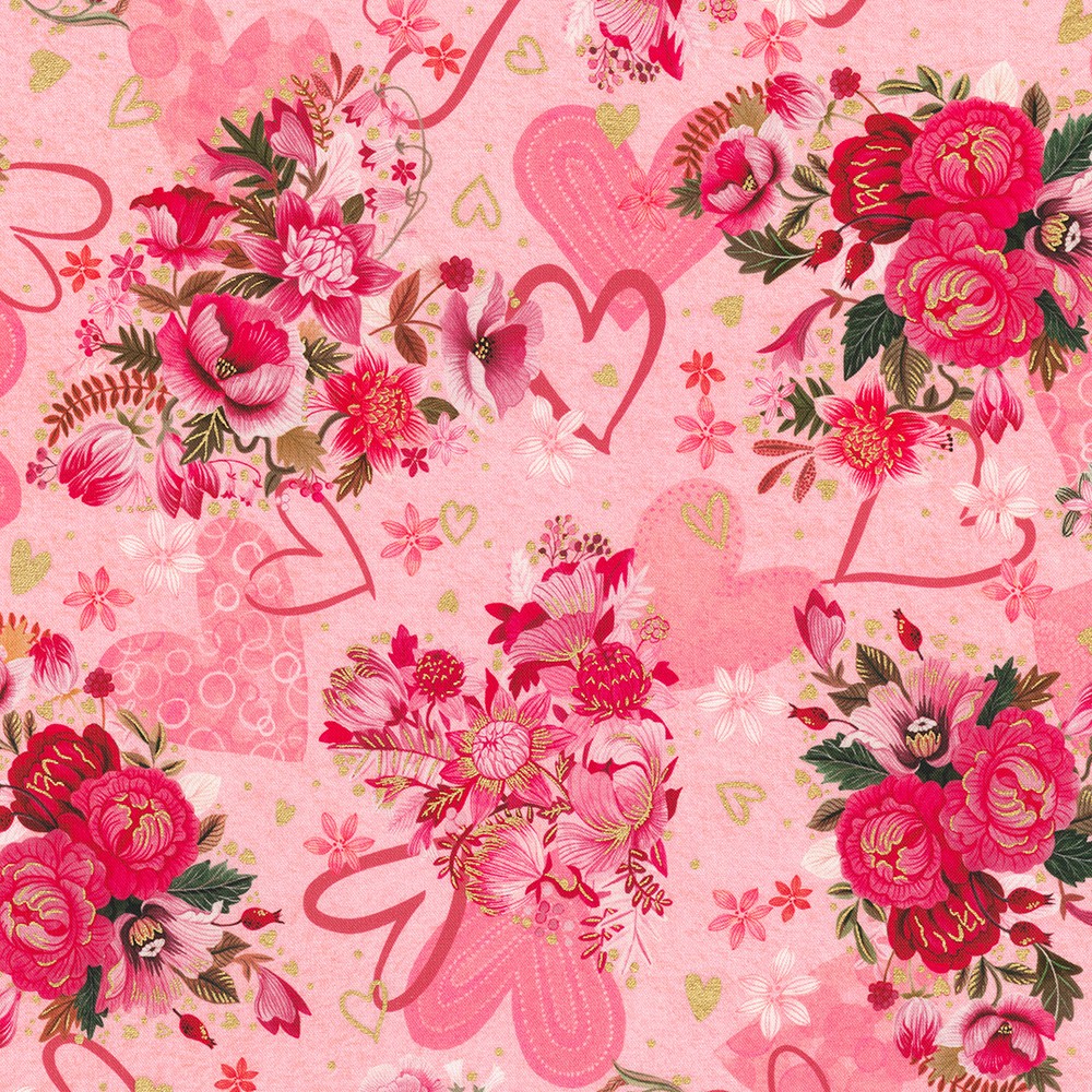 Hearts in Bloom fabric