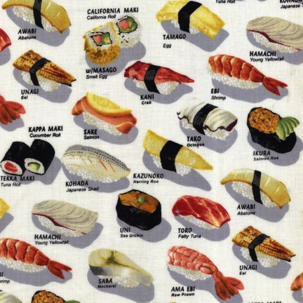 Chopsticks Please! fabric