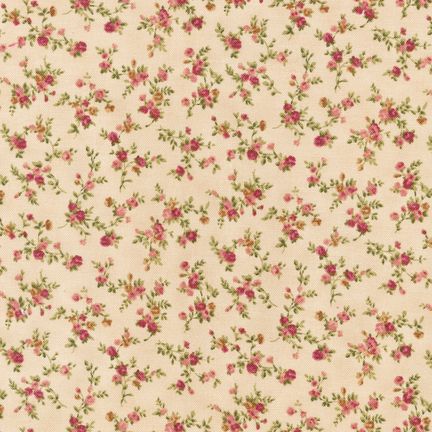Robert Kaufman Fabrics: EWK-8887-14 NATURAL from Tiny Roses