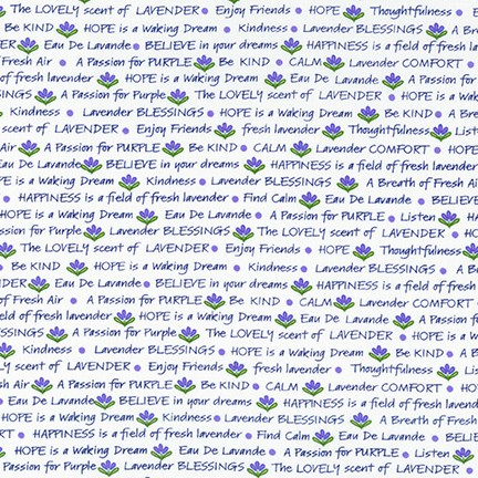 Flowerhouse: Lavender Blessings fabric