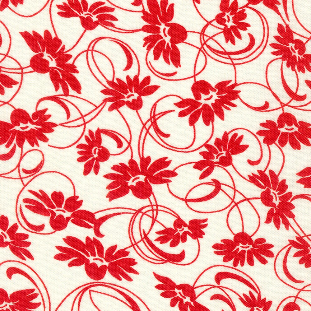 Flowerhouse: Daisy's Redwork fabric
