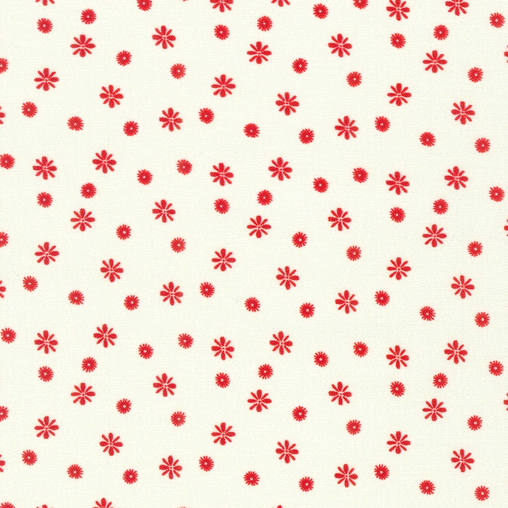 Flowerhouse: Daisy's Redwork fabric
