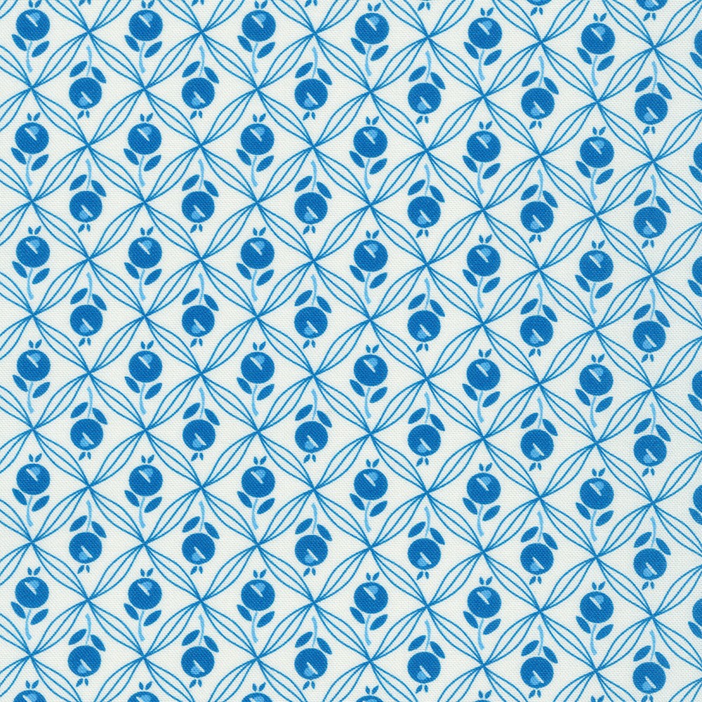 Flowerhouse: Daisy's Bluework fabric