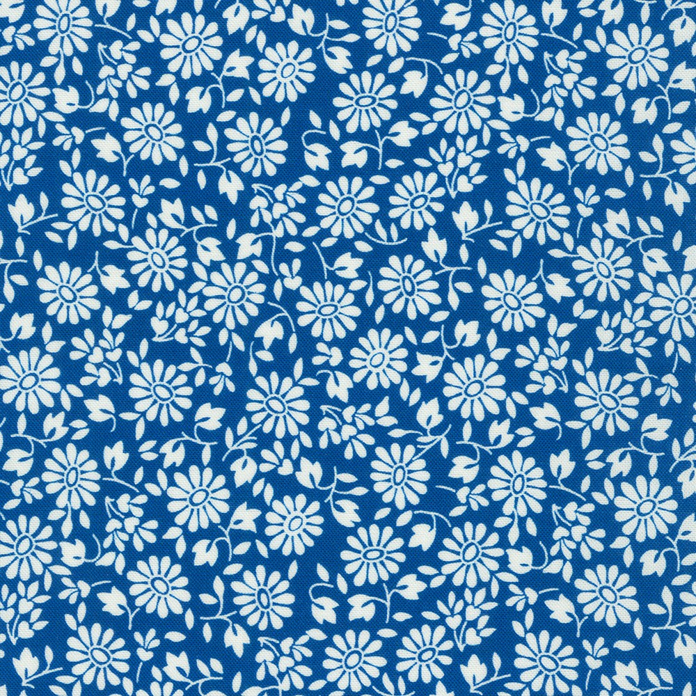Flowerhouse: Daisy's Bluework fabric