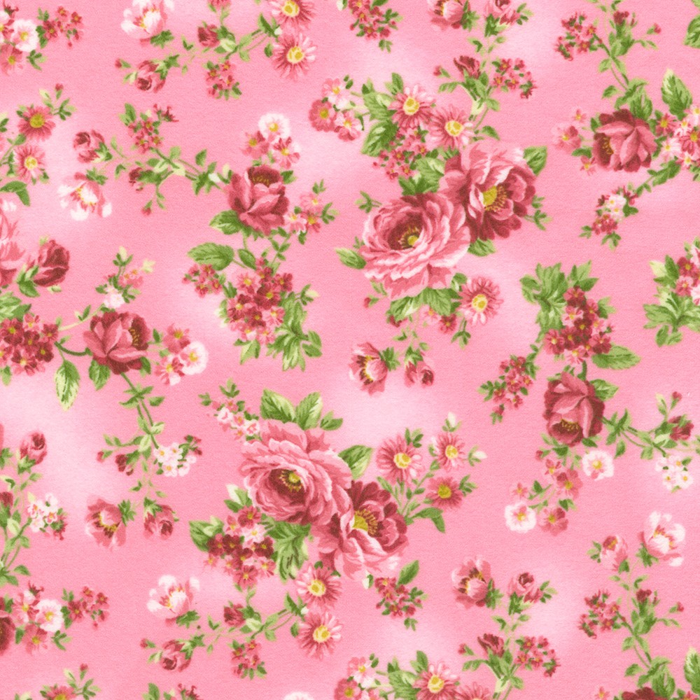 Bouquet of Roses Flannel fabric