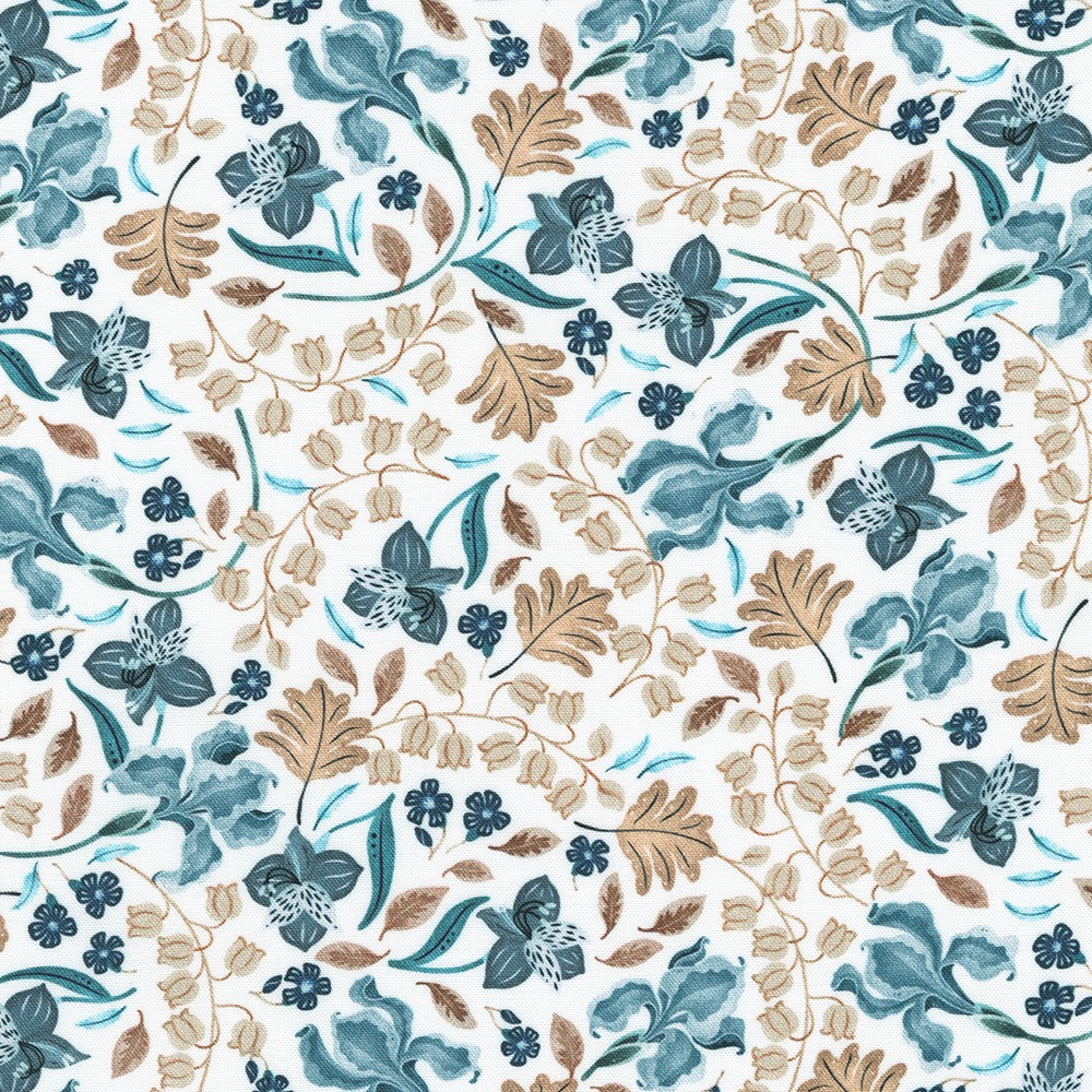 Feathers and Flora fabric