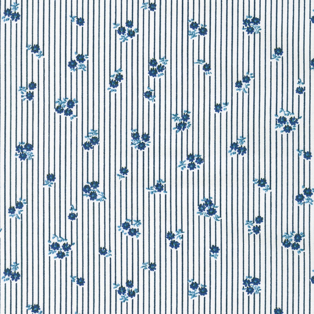 Petite Garden Blues fabric