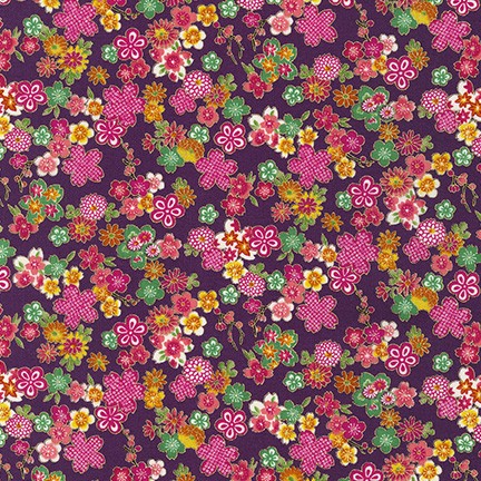 Sakura Brook Metallic fabric