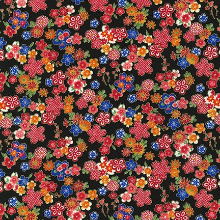 Sakura Brook Metallic fabric
